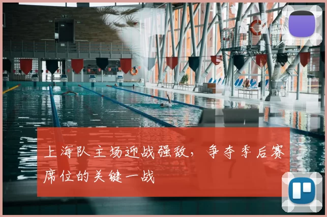 上海队主场迎战强敌,争夺季后赛席位的关键一战