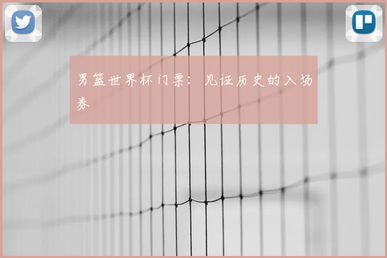男篮世界杯门票:见证历史的入场券
